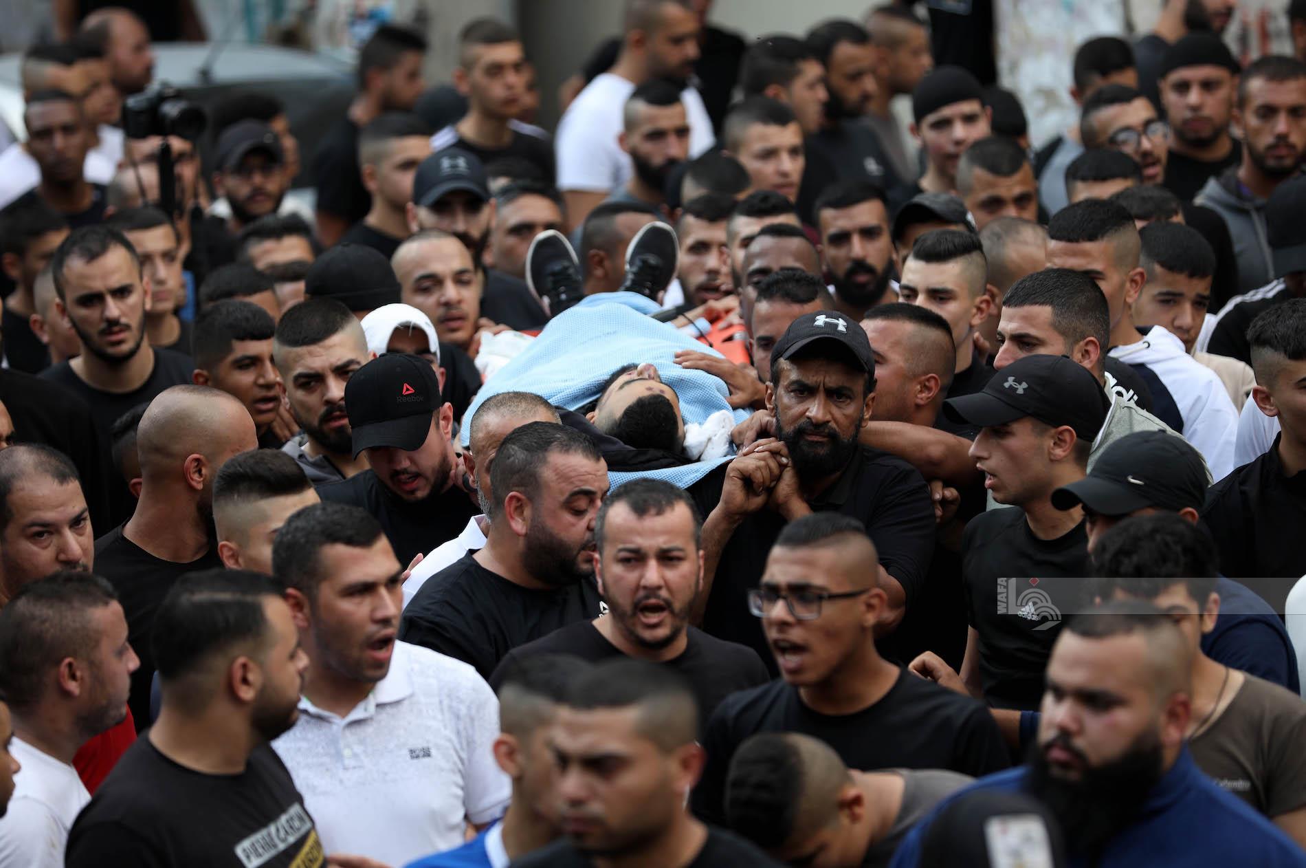 جماهير غفيرة تشيع جثمان الشهيد متين ضبايا في جنين-الحياة الجديدة