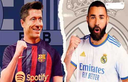 بنزيمة وليفاندوفسكي.. صراع جديد في الكلاسيكو