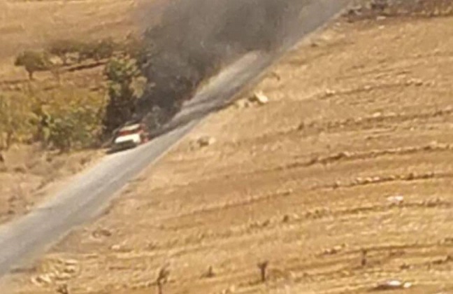 مستوطنون يحرقون مركبة في المغير-الحياة الجديدة