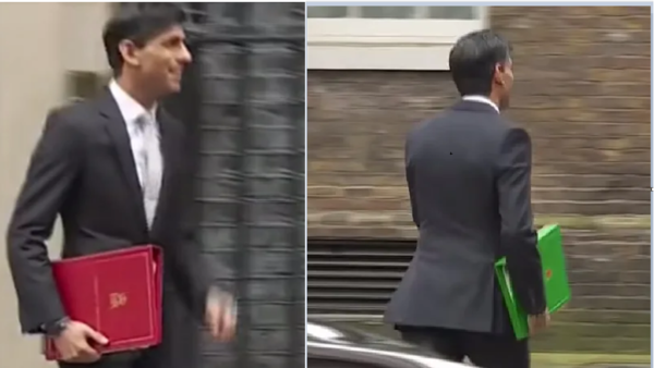 انظر كيف تغير لون الملف بيد ريشي سوناك من أحمر لأخضر بثانية 