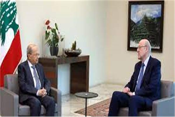 «عون» يتهم «ميقاتي» بالتعنت في مسألة تشكيل حكومة جديدة