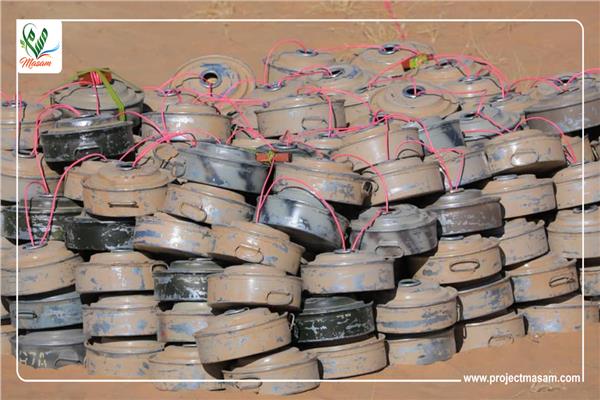«مسام» ينفذ عمليتي إتلاف لـ462 لغمًا مضاد للدبابات في اليمن