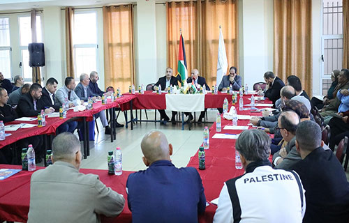 الرجوب يؤكد على ضرورة بناء استراتيجية تطويرية لقطاعي الرياضة المدرسية والجامعية