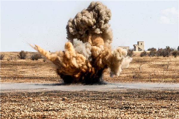 نار الألغام تجفف مياه السيول في البادية السورية