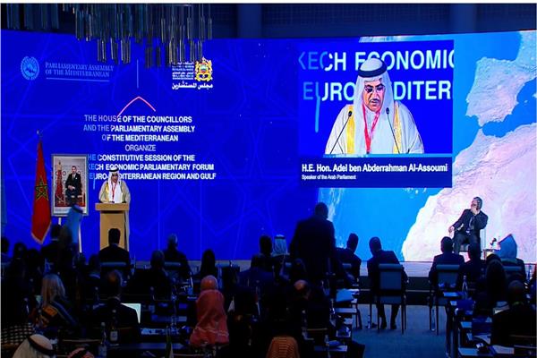 رئيس البرلمان العربي يؤكد أهمية التعاون الاقتصادي بين الدول العربية ودول البحر المتوسط
