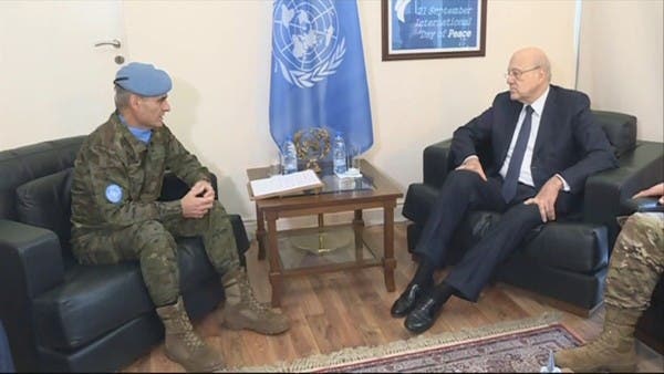 لبنان.. ميقاتي وقائد الجيش يلتقيان قائد اليونيفيل تضامنا