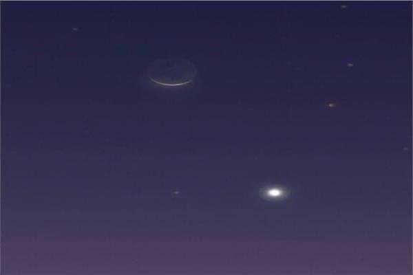 اقتران سماوي ثلاثي بين «القمر والزهرة وعطارد».. 24 ديسمبر 