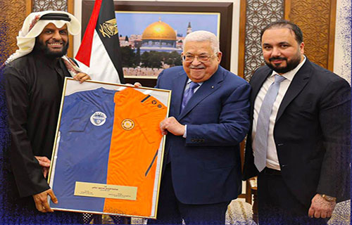 الرئيس يستقبل الشيخ عبد العزيز آل ثاني ويبارك التوأمة بين ناديي أم صلال وهلال القدس