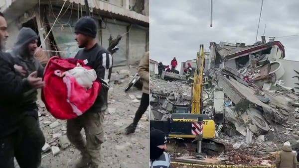 “مشاهد مؤثرة” جراء الزلزال في سوريا و تركيا