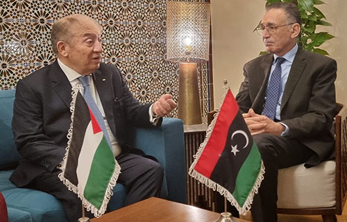 العسيلي ونظيره الليبي يبحثان ترتيبات زيارة رجال أعمال ليبيين لفلسطين