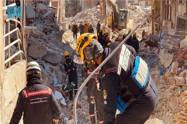 فريق البحث والإنقاذ السعودي تعمل في 46 موقع عمليات بـ3 مدن تركية