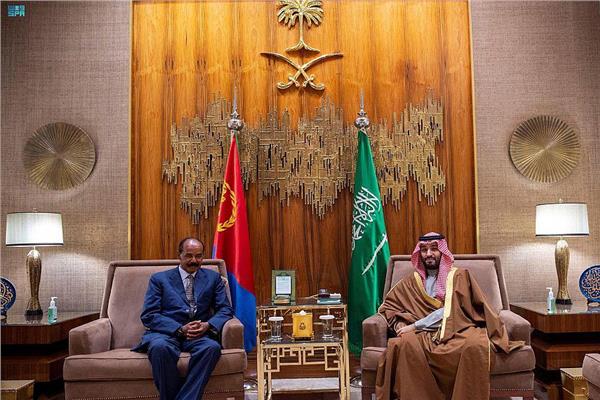 بن سلمان يبحث مع الرئيس الاريتري مستجدات الاحداث الاقليمية