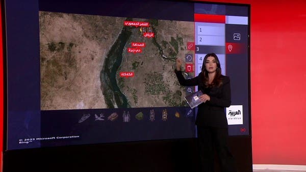 خارطة لأبرز مواقع الاشتباكات بين الجيش والدعم السريع في السودان