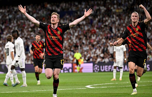 “مان سيتي” يفرض تعادلاً ثميناً على ريال مدريد في لقاء متقلب الأطوار