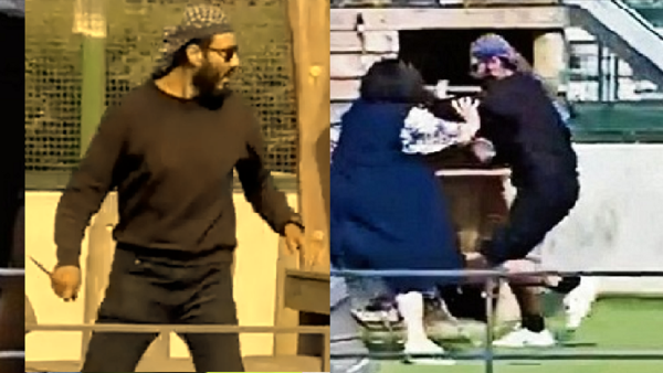 لقطة للسوري طاعن الأطفال بفرنسا وهو ينتزع رضيعا من أمه ويطعنه