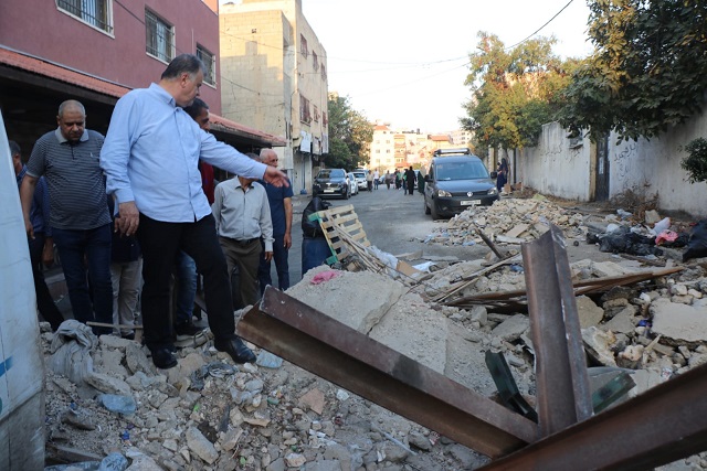 سعد يتفقد مخيم جنين-الحياة الجديدة
