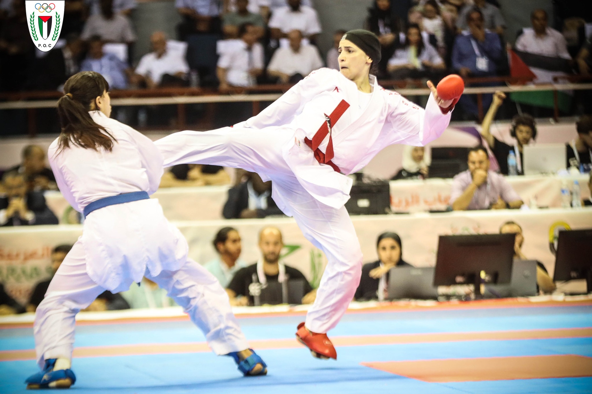 بطلة الكراتيه حلا القاضي تتوج بفضية دورة الألعاب العربية