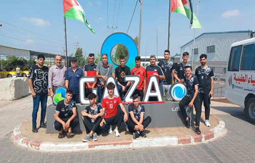 ناشئو الطائرة في المحافظات الشمالية يعسكرون في غزة