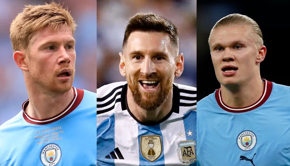 لقب أفضل لاعب حائر بين ميسي وهالاند ودي بروين