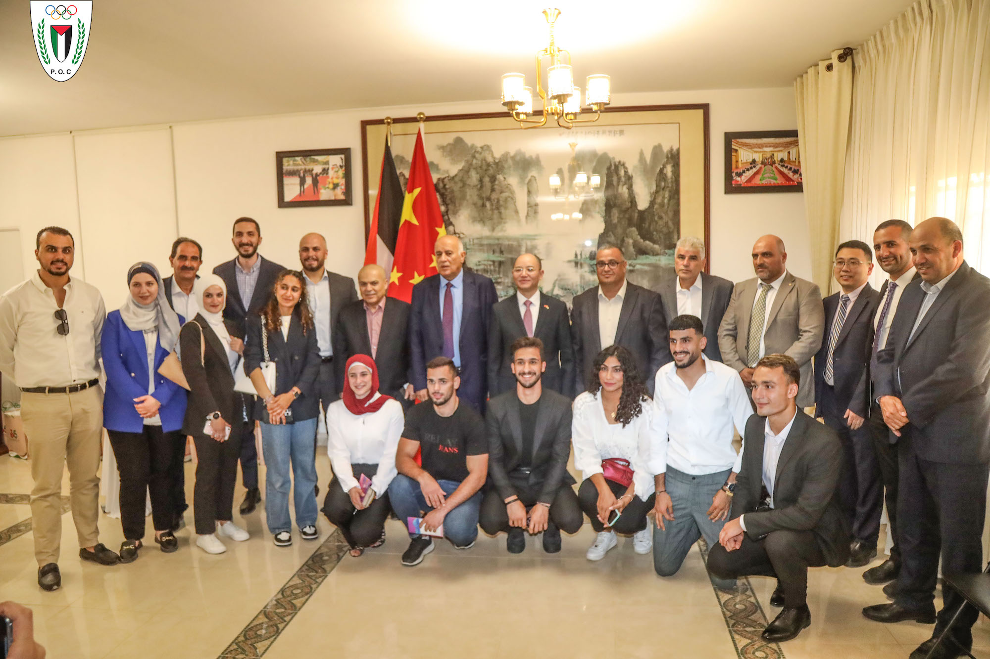 السفير الصيني يحتفي ببعثة فلسطين المشاركة في منافسات دورة الألعاب الآسيوية “هانغزو”