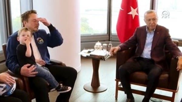 شاهد.. سؤال ولا أغرب طرحه أردوغان على ماسك وطفله