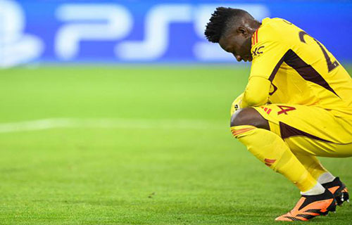 الحارس أونانا يعترف بمسؤوليته عن الخسارة امام بايرن