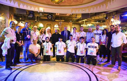 رجل الأعمال الفلسطيني وهدان يقيم مأدبة غداء على شرف بعثة “الآسياد”