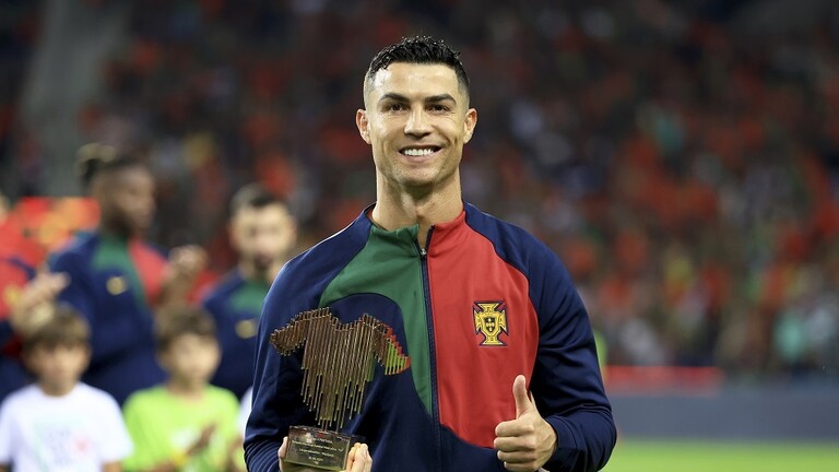 تكريم خاص لرونالدو بمناسبة وصوله لمباراته رقم 200 مع منتخب بلاده