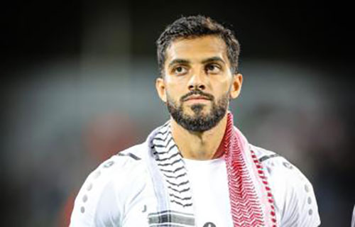 موسى التعمري يواصل دعم فلسطين رغم مخاطر تعرضه لعقوبة السجن