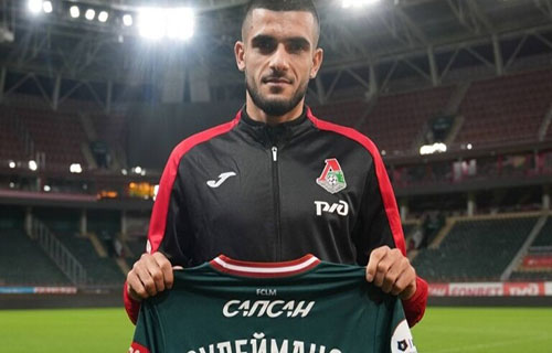 مهاجم لوكوموتيف الروسي “سليمانوف” يدعم فلسطين على طريقته