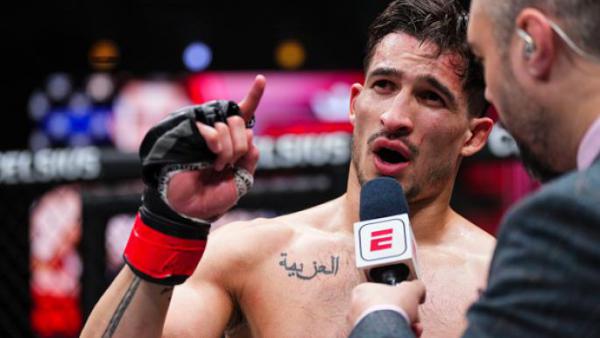 حفيد الأسطورة محمد علي يوجه رسالة خاصة لفلسطين بعد انتصاره في نزال