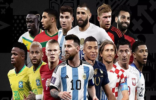 رونالدو خارج قائمة أفضل 100 لاعب وميسي سادساً وصلاح ثامناً