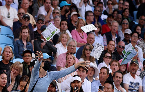 منشورات داعمة لفلسطين تُفرمل لقاءً في بطولة أستراليا المفتوحة للتنس