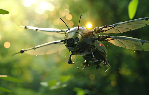 تطوير نظام رؤية مستوحى من الحشرات مع قدرات ذكاء اصطناعي