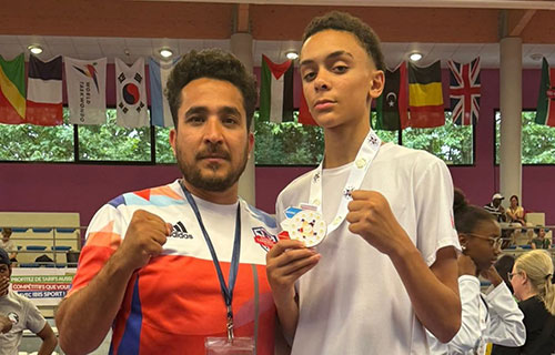 نور السويطي يحصد برونزية بطولة فرنسا المفتوحة للتايكواندو