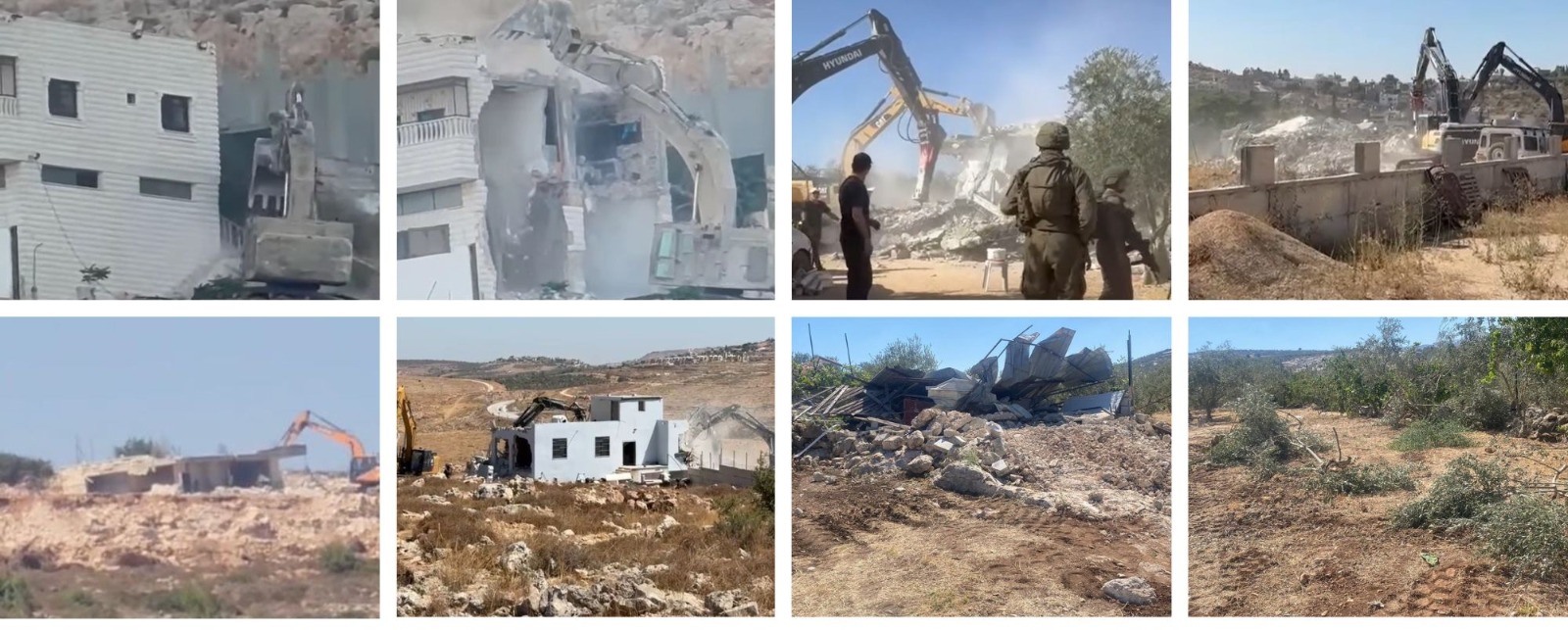 الاحتلال يهدم 8 منازل وبركسين في رام الله والقدس ونابلس-الحياة الجديدة