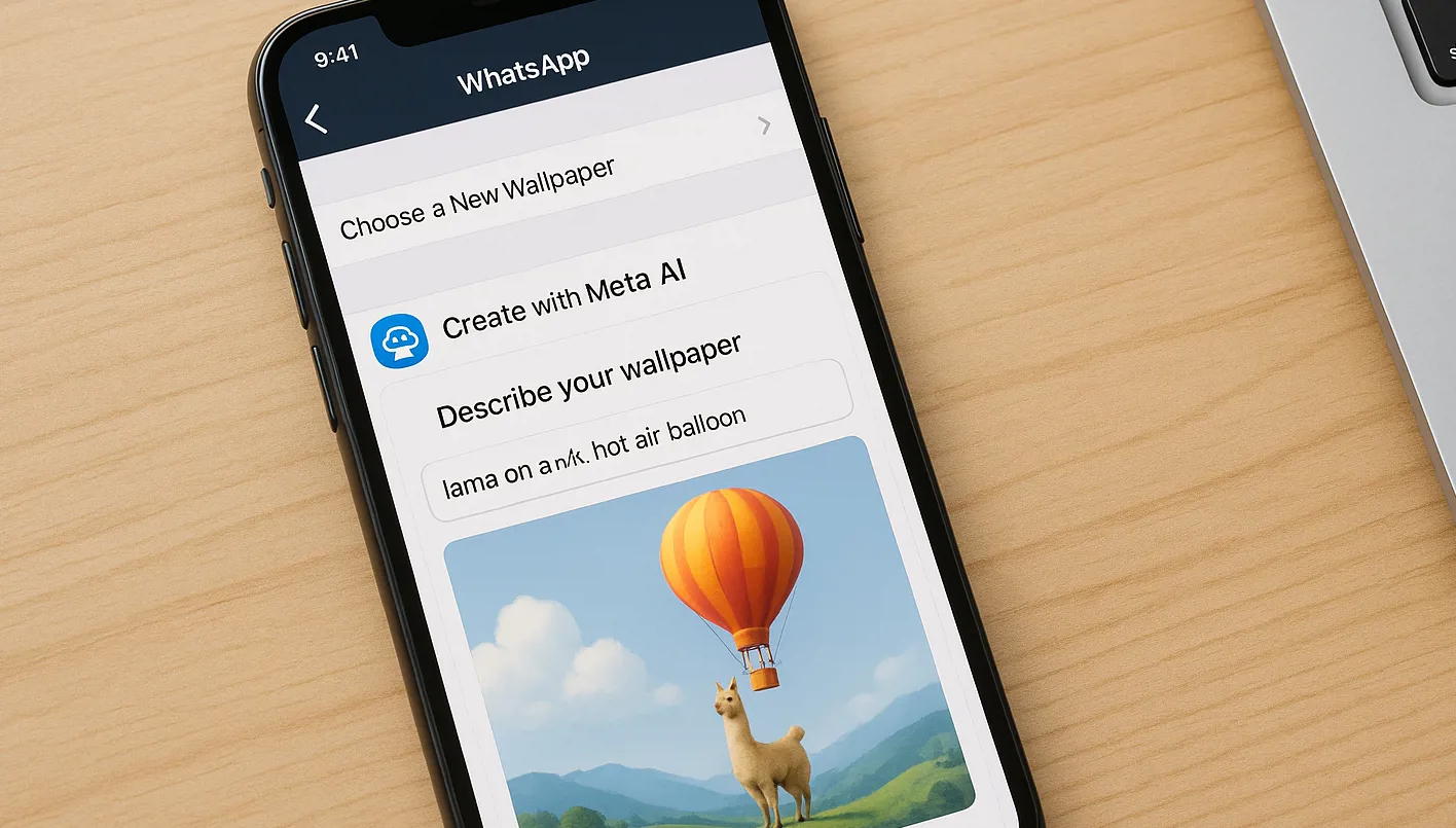 ‘واتساب’ يطرح ميزة إنشاء خلفيّات دردشة بالذّكاء الاصطناعي لمستخدمي iOS