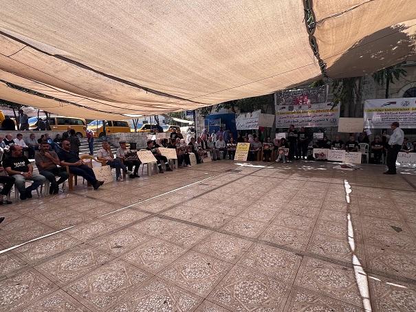 اعتصام رفضًا لتجويع أهالي قطاع غزة-الحياة الجديدة