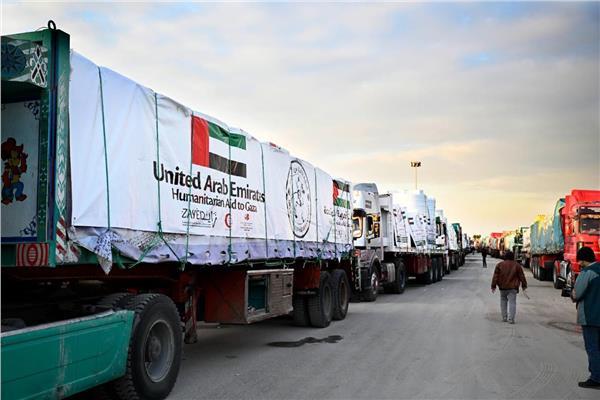 بالتنسيق مع مصر.. دخول 4565 طنًا من المساعدات الإماراتية لغزة خلال أسبوعين