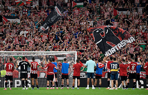 تضامن جماهيري واسع من أندية الباسك مع فلسطين