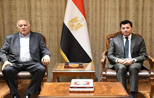 الرجوب يطلع وزير الشباب والرياضة المصري على المستجدات الرياضية والشبابية في فلسطين