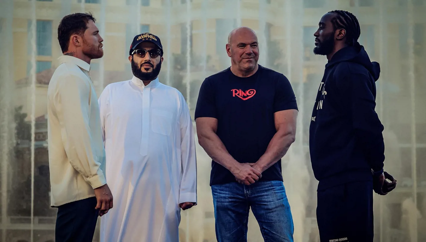 ليلة ينتظرها الملايين… تركي آل الشيخ يحضر أول مواجهة ‘Face Off’ بين كانيلو وكروفورد