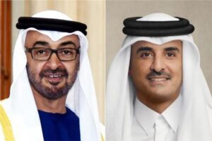 أمير قطر ورئيس الإمارات يبحثان مستجدات الأوضاع الإقليمية والدولية