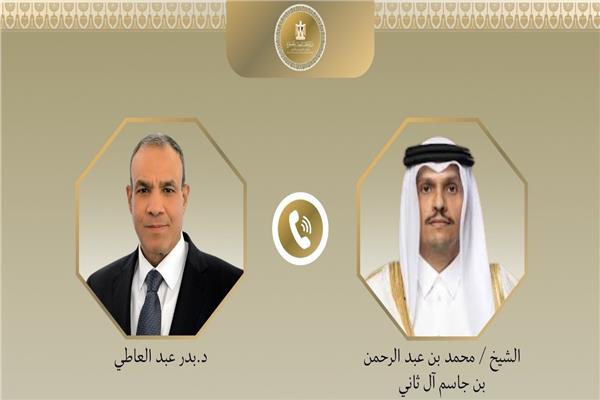 وزير الخارجية ونظيره القطري يتفقان على استمرار التنسيق المشترك لدعم الأمن الإقليمي 