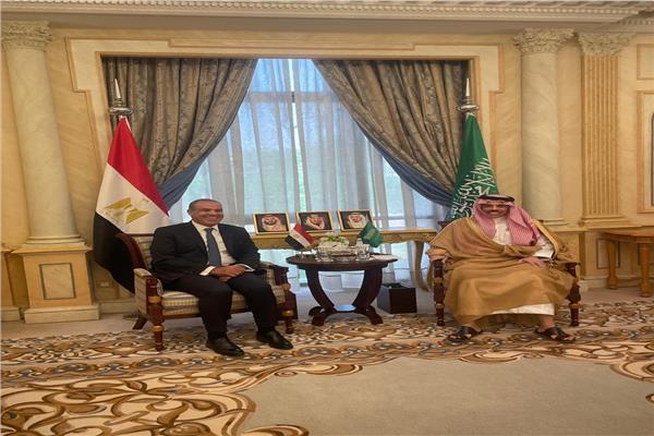 وزير الخارجية يجري مباحثات مع نظيره السعودي لتعزيز التعاون وبحث التطورات الإقليمية