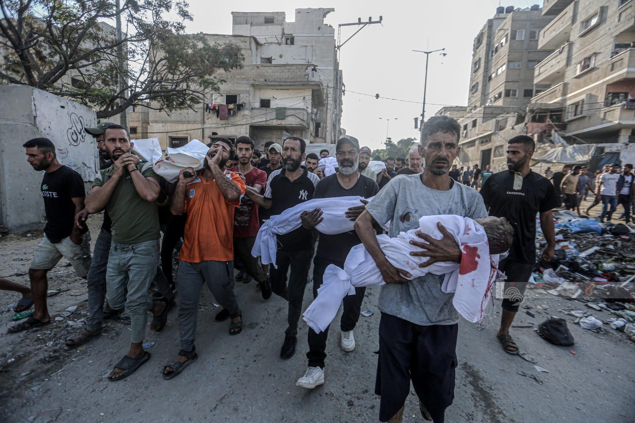 4 شهداء بينهم طفلان في قصف للاحتلال على مخيم النصيرات-الحياة الجديدة