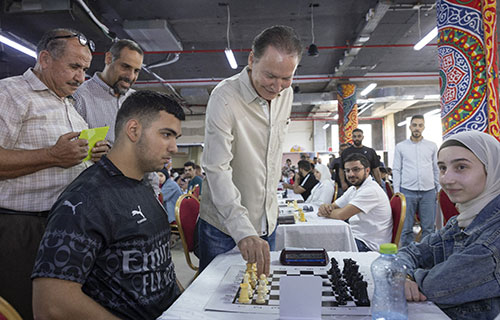 بشار مصري يطلق أكبر بطولة شطرنج في فلسطين منذ سنوات