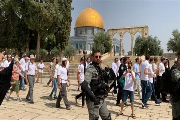 مستوطنون يقتحمون المسجد الأقصى بحماية من قوات الاحتلال الإسرائيلي