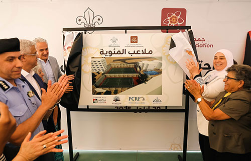 “النهضة النسائية” و”سرية رام الله” تحتفلان بوضع حجر الأساس لـ “ملاعب “المئوية”