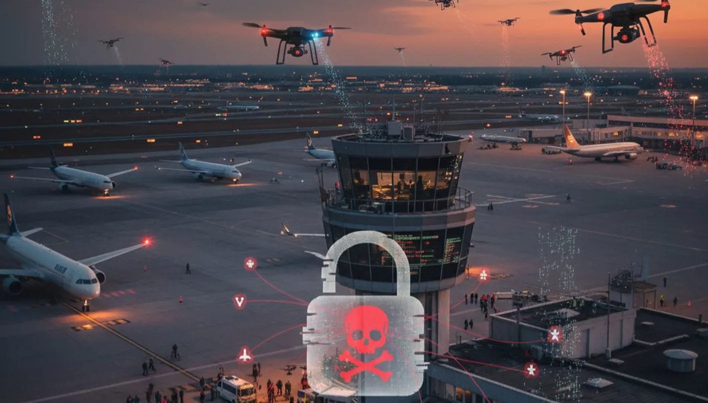 فوضى السماء: كيف تشلّ الـ درونز والهجمات السيبرانية مطارات أوروبا؟
